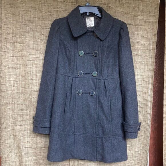 Tulle double breasted wool coat - Picture 1 of 7